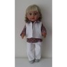jeans broek setje bruin roosjes baby born 43cm