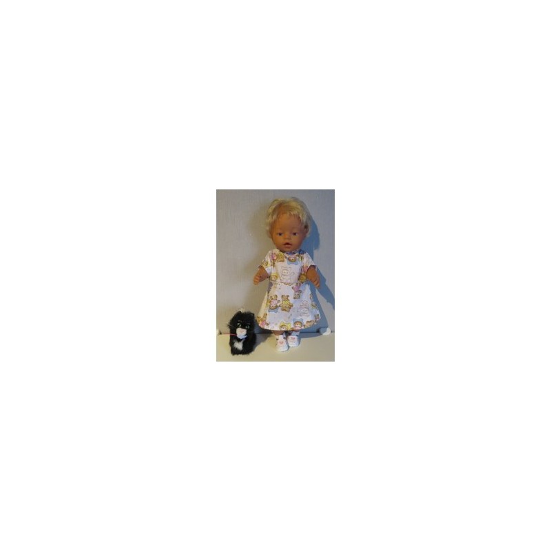 jurk bruin beren baby born 43cm
