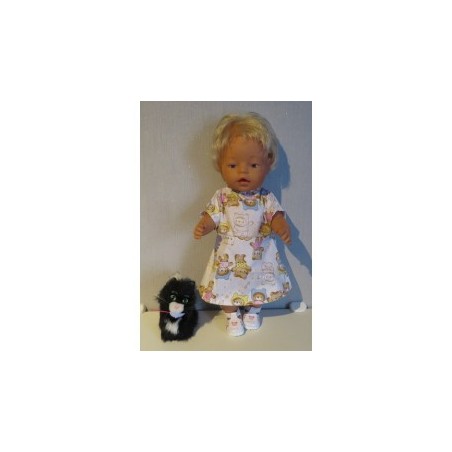 jurk bruin beren baby born 43cm