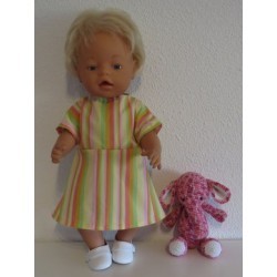 jurk gestreept baby born 43cm