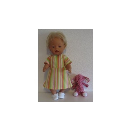 jurk gestreept baby born 43cm