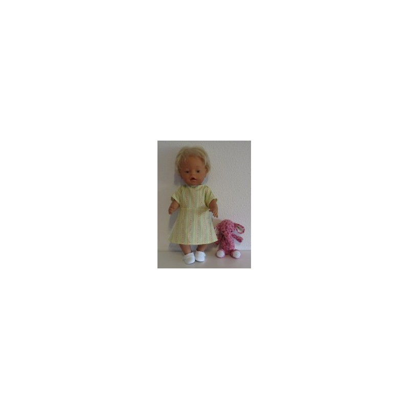 jurk geel gestreept baby born 43cm
