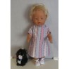 jurk roze gestreept baby born 43cm