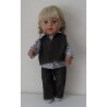 jeans broek setje gebloemd baby born 43cm