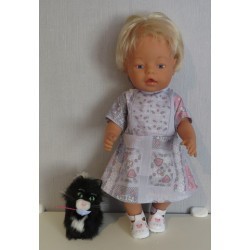 jurk grijs matroeska baby born 43cm