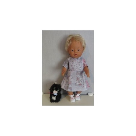 jurk grijs matroeska baby born 43cm