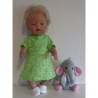 jurk slangen print groen baby born 43cm