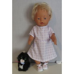 jurk met lila baby born 43cm