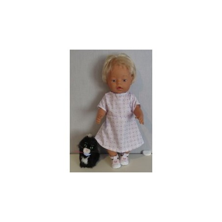 jurk met lila baby born 43cm