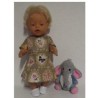 jurk bruin engel baby born 43cm