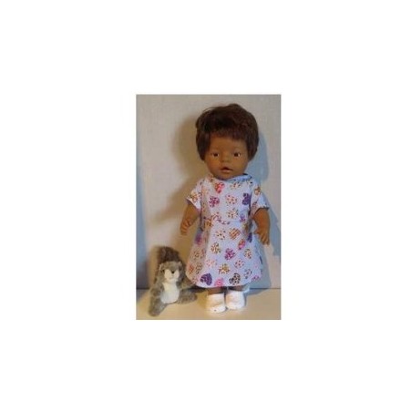jurk blauw hartjes baby born 43cm