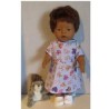 jurk blauw hartjes baby born 43cm