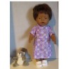 jurk lila gebloemd baby born 43cm
