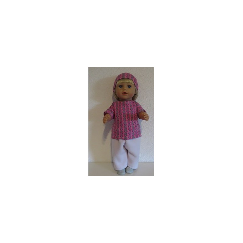 complete set lila met bloemen roze baby born 43cm