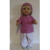 complete set lila met bloemen roze baby born 43cm