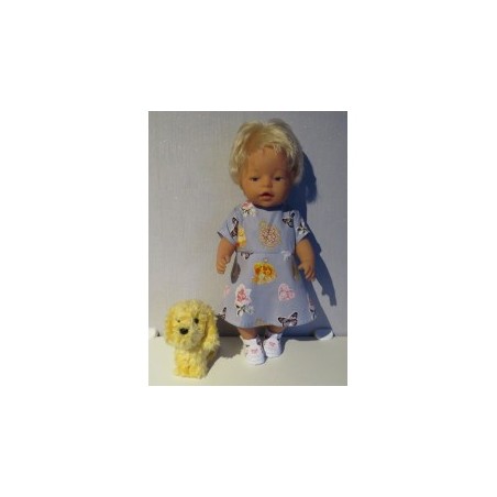 jurk grijs engel baby born 43cm