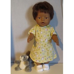 jurk geel met maan sterren baby born 43cm