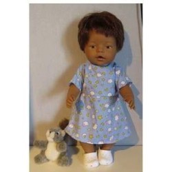 jurk blauw met maan sterren baby born 43cm