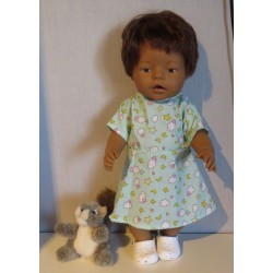 jurk mint met maan sterren baby born 43cm