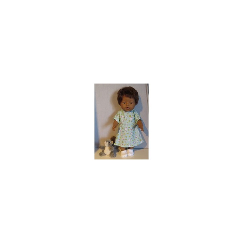 jurk mint met maan sterren baby born 43cm