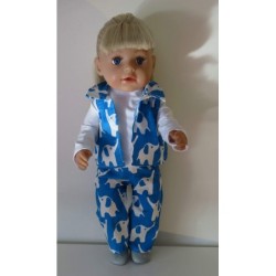 stoer setje olifanten blauw baby born 43cm