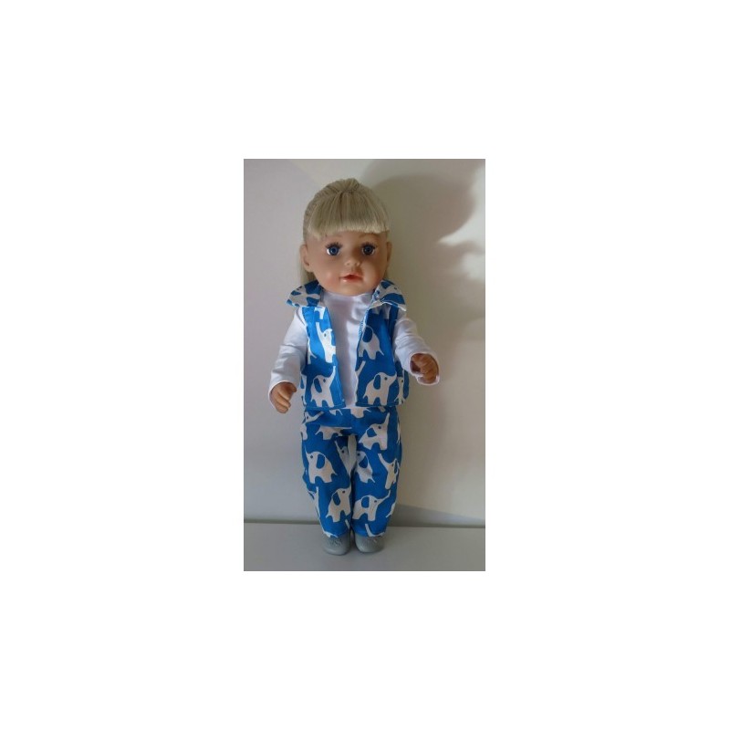 stoer setje olifanten blauw baby born 43cm