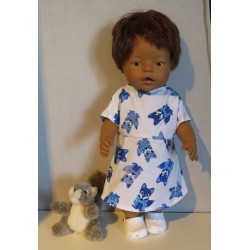 jurk vossen blauw baby born 43cm