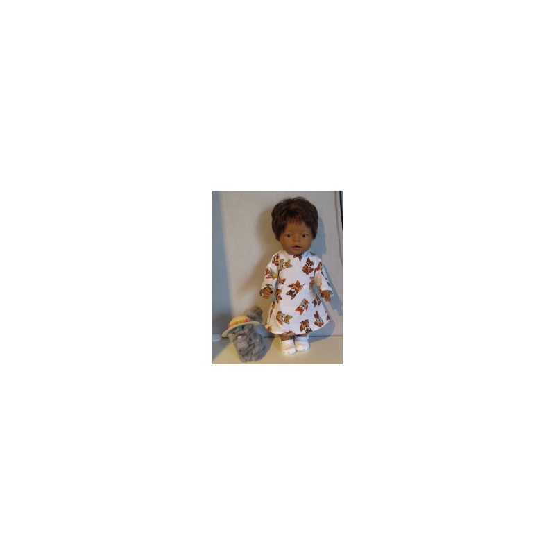 jurk bruine vossen baby born 43cm
