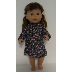 jurk bruin uilen baby born 43cm