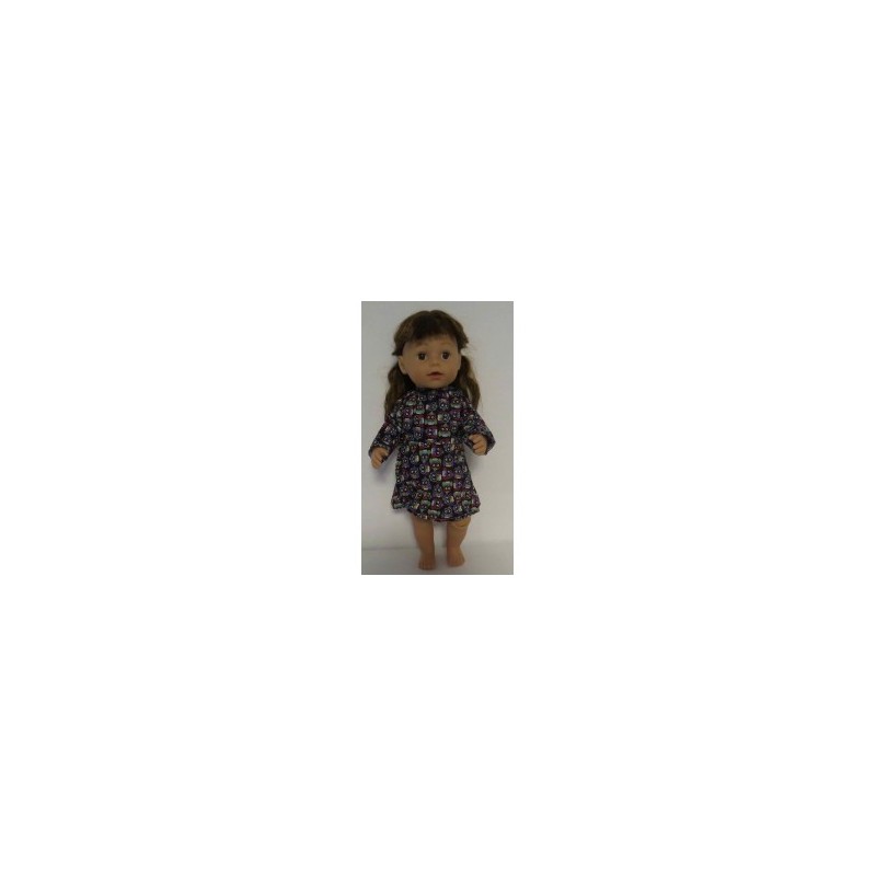 jurk bruin uilen baby born 43cm