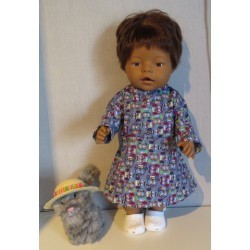 jurk grijs uilen baby born 43cm