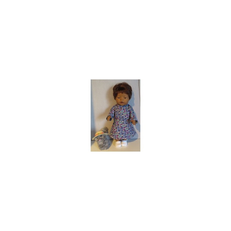 jurk grijs uilen baby born 43cm