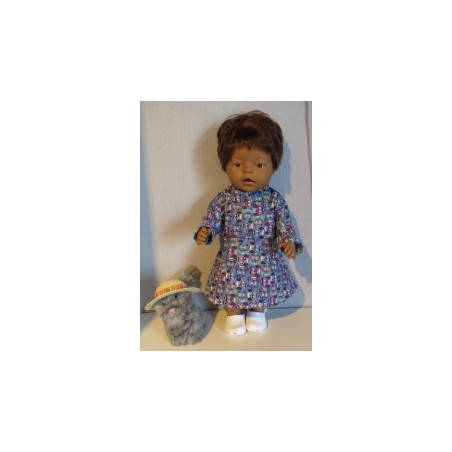 jurk grijs uilen baby born 43cm