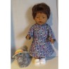 jurk grijs uilen baby born 43cm