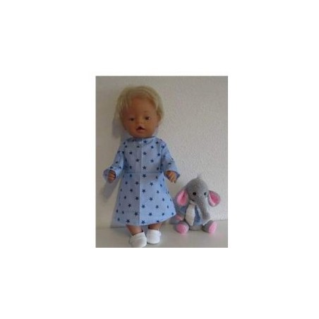 jurk blauw met sterren blauw baby born 43cm