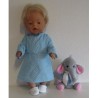 jurk blauw met stippen blauw baby born 43cm