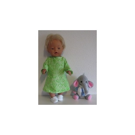 jurk groen slangen print baby born 43cm