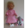 jurk roze slangen print baby born 43cm