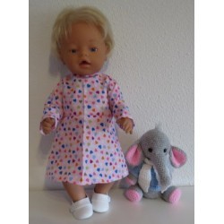 jurk roze hartjes baby born 43cm