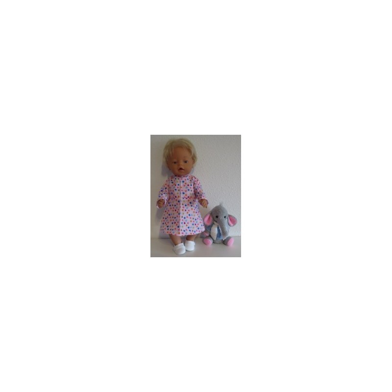 jurk roze hartjes baby born 43cm