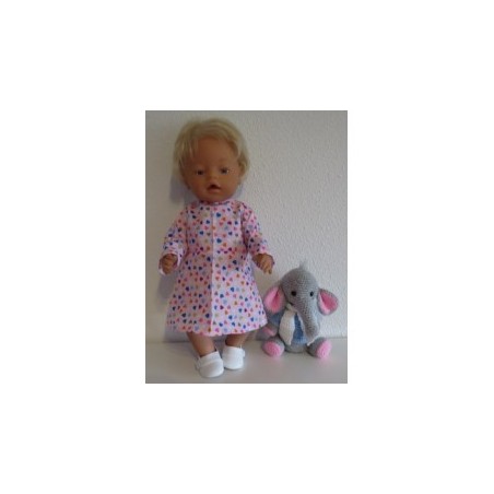 jurk roze hartjes baby born 43cm