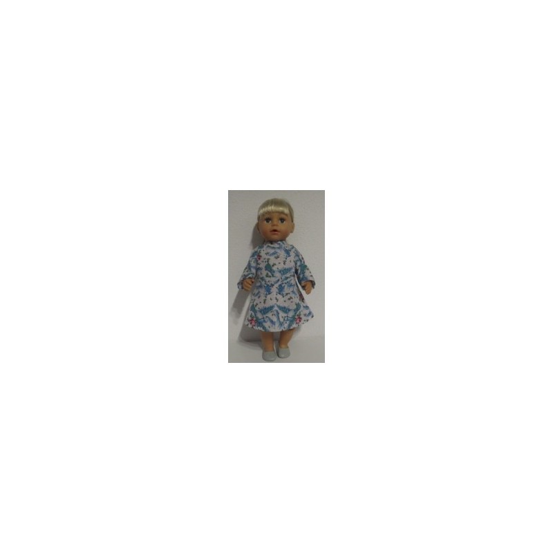 jurk wit vogels baby born 43cm