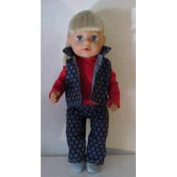stoer setje bruin bloemen baby born 43cm