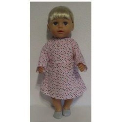 jurk roze met hartjes baby born 43cm
