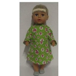 jurk groen roosjes baby born 43cm