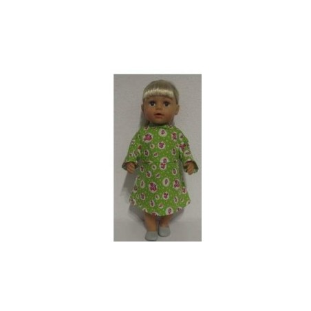 jurk groen roosjes baby born 43cm