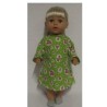jurk groen roosjes baby born 43cm