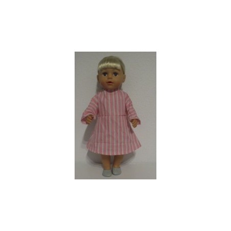 jurk roze gestreept baby born 43cm