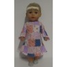 jurk lila geblokt baby born 43cm