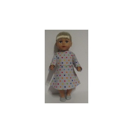 jurk grijs met sterren baby born 43cm